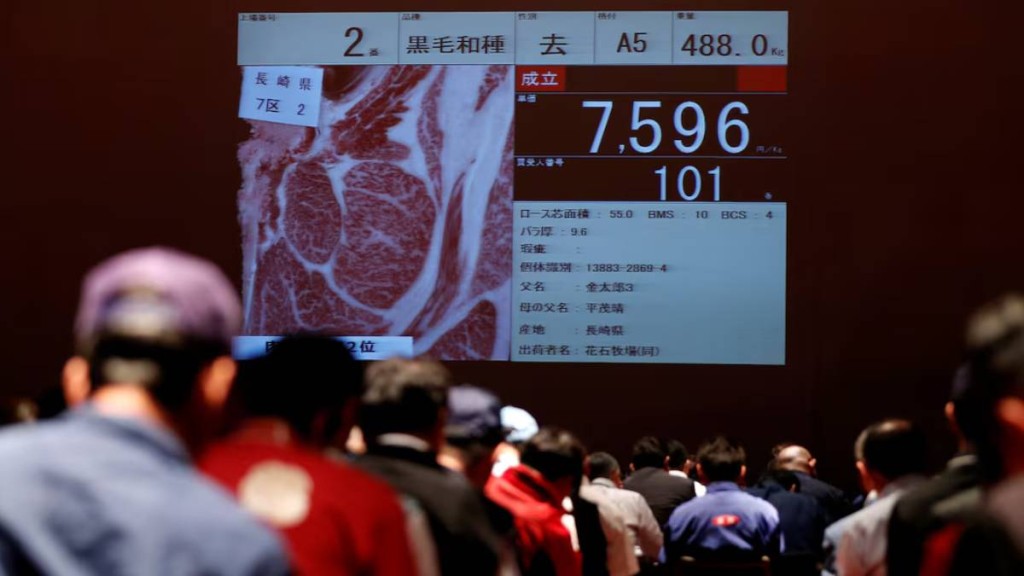中國或准重新入口日本牛肉。路透社