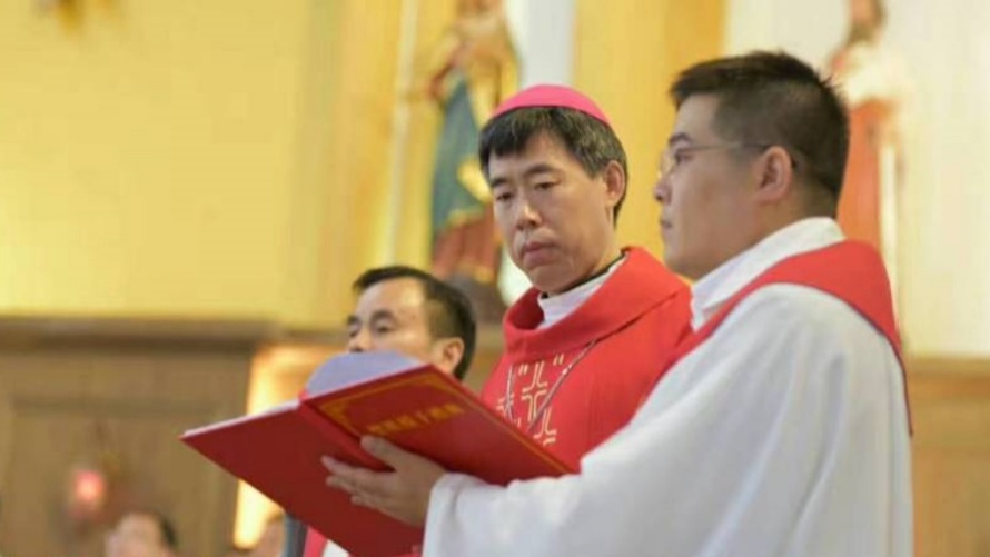 沈斌昨天接任上海教區主教後稱堅持天主教中國化方向。