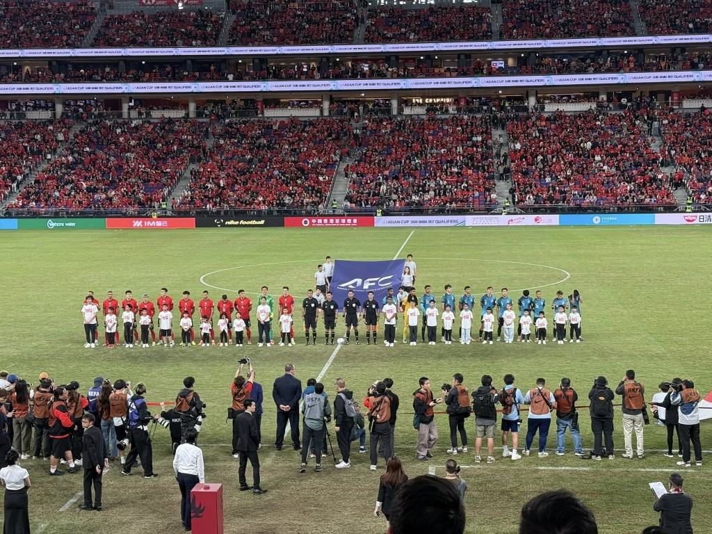 中國香港足球代表隊昨日（18日）在啟德體育園主場館舉行的亞洲盃外圍賽中以1：2不敵新加坡。羅淑佩FB圖片