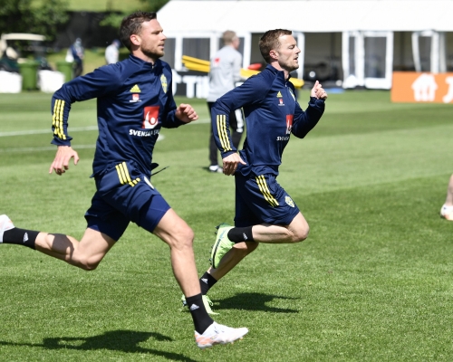 瑞典殘陣戰歐國盃，今仗鬥狂牛難有作為。　 AP