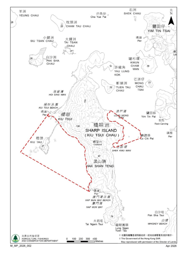 政府建議將橋咀洲東、西兩側約63公頃珊瑚區指定為海岸公園。立法會文件圖片