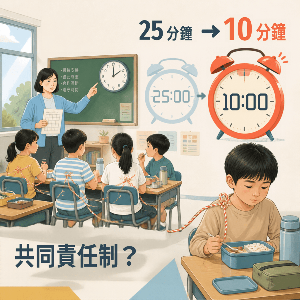 老師一句「成班一齊罰」,午膳25分鐘縮至10分鐘。 老師一句「成班一齊罰」,午膳25分鐘縮至10分鐘。