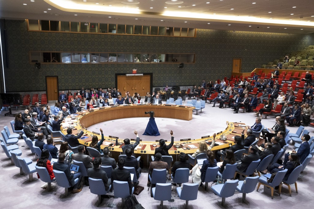 聯合國安理會通過以哈3階段停火決議。美聯社
