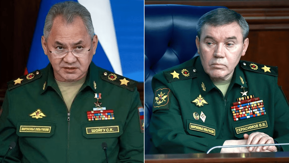 美媒指俄僱傭兵叛變原有大計是針對防長紹伊古（左）及總參謀長格拉西莫夫（右）。