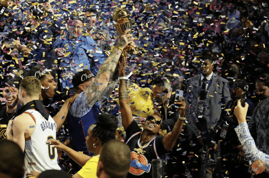 美国职篮NBA丹佛金块终于夺下加入联盟后首座冠军。路透社
