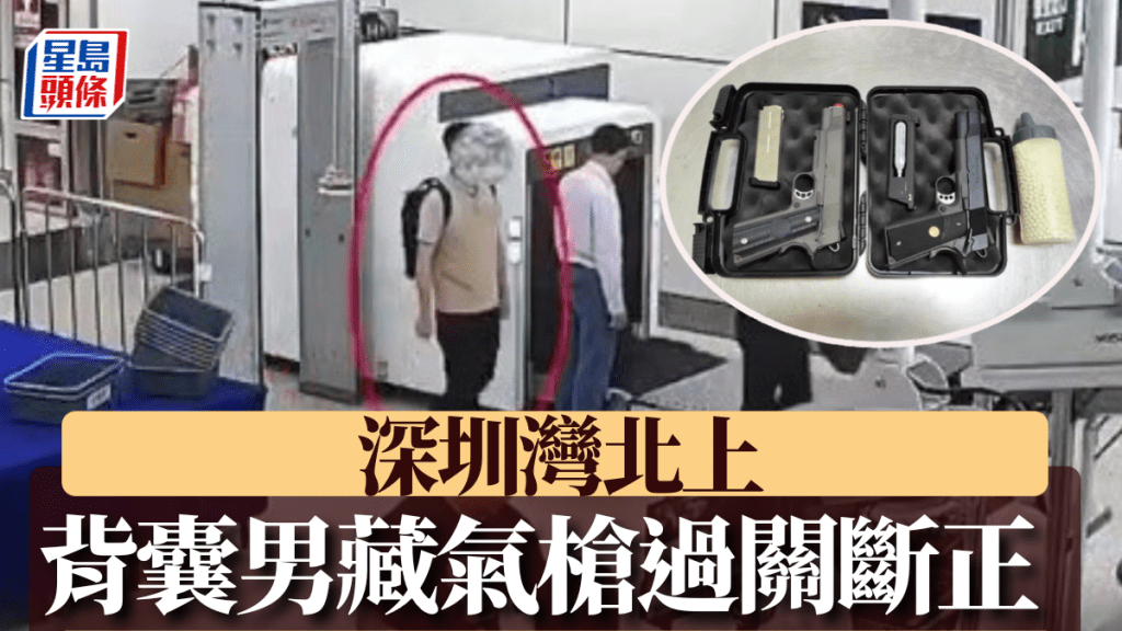 男子企圖攜帶仿真武器過關被截。海關發布
