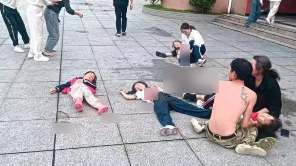 網傳有人闖江西小學斬人，最少4學生傷。 