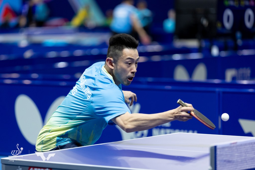 港队老将黄镇廷。ITTF图片