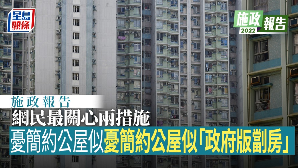 網民最關注「簡約公屋」及醫療券的安排。資料圖片