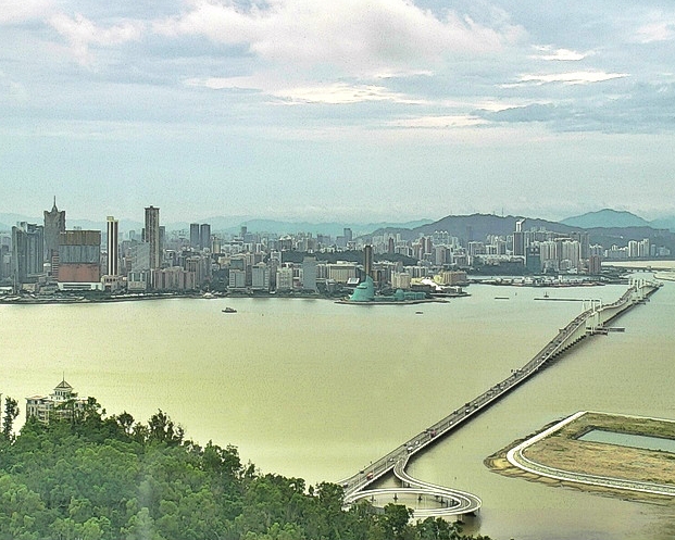 澳門仍然掛3號風球。澳門氣象局圖片