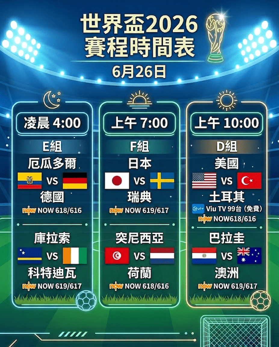 2026世界盃賽程。 2026世界盃賽程。