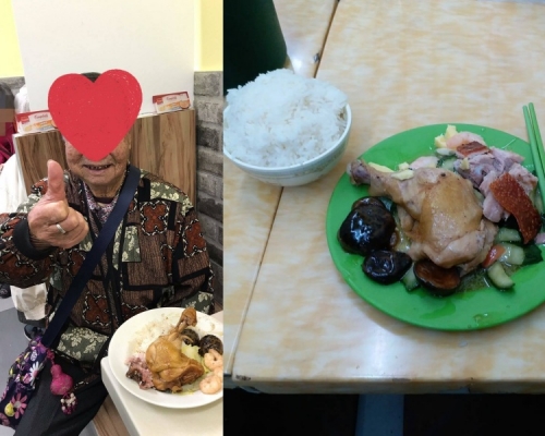 明哥為長者準備五餸餐。北河同行FB