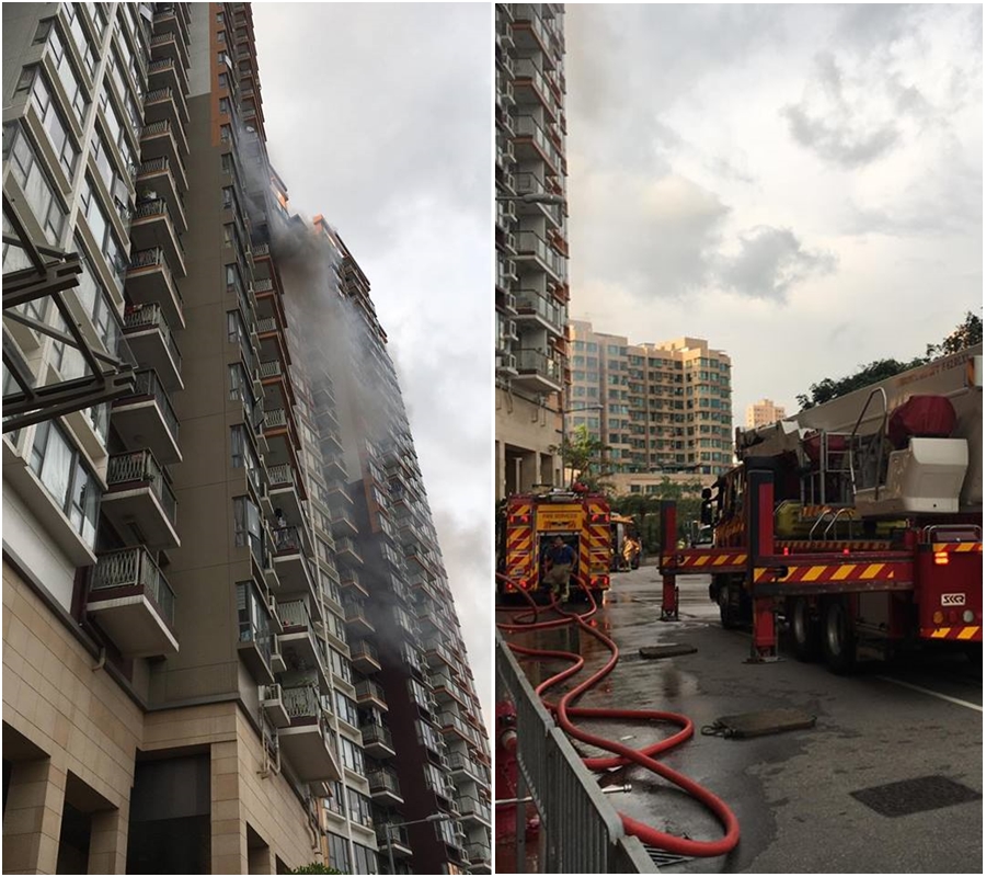 ‎元朗翹翠峰發生火警。網民Leung Chun Man‎ 突發事故報料區圖片