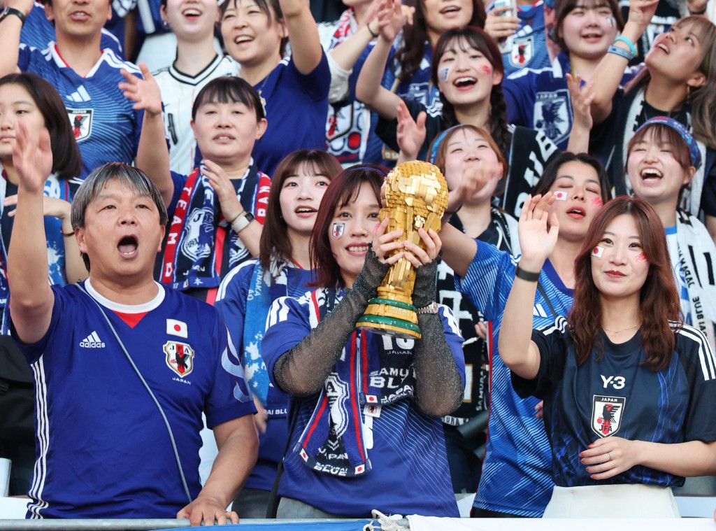 日本隊被視為世界盃2026奪標黑馬之一。（法新社）