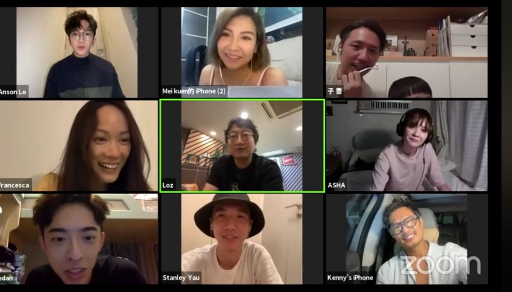 監製Tommy(綠框)中途加入FB 直播live。