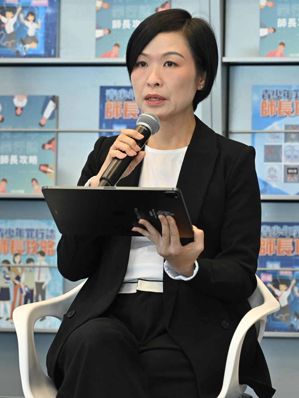 警務處公共關係部(傳媒聯絡及支援)署理高級警司吳翠婷。 警務處公共關係部(傳媒聯絡及支援)署理高級警司吳翠婷。