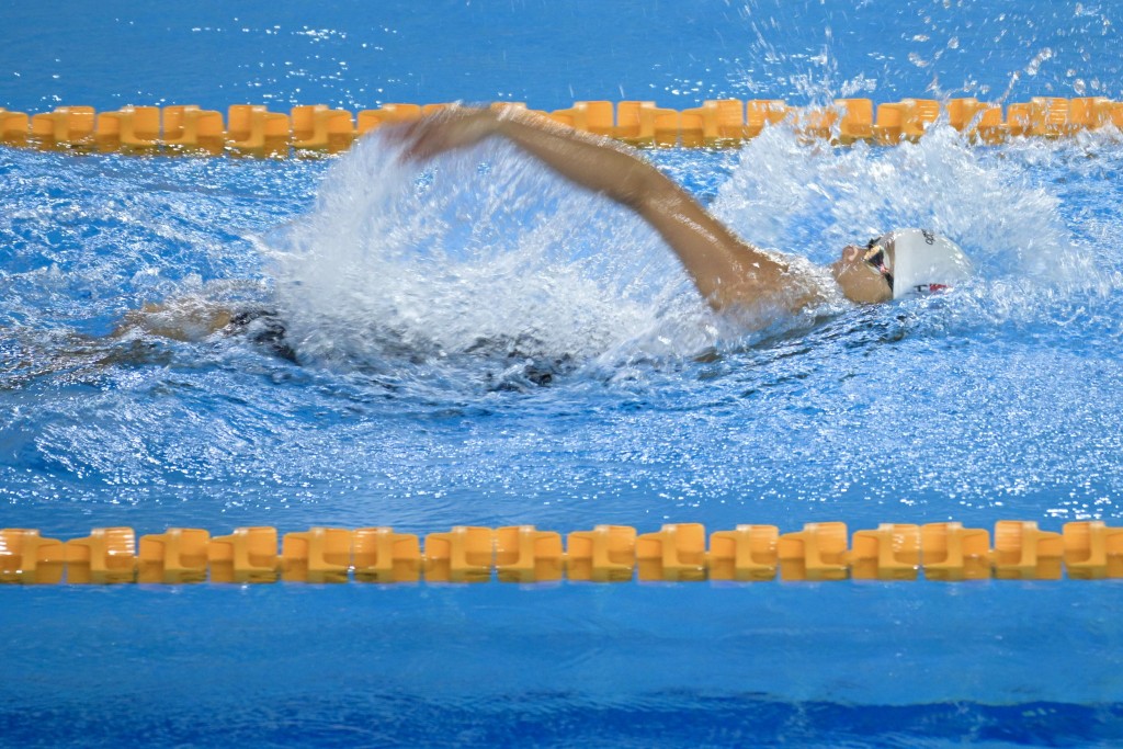 欧铠淳将于巴黎奥运出战4x100米四式接力赛, 她希望在第一棒的100米背泳向著59秒99这个目标时间努力. 资料图片