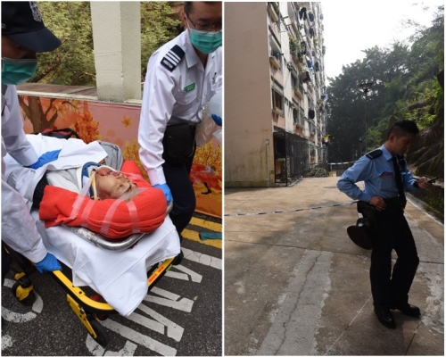 墮樓男子送院急救後證實死亡。