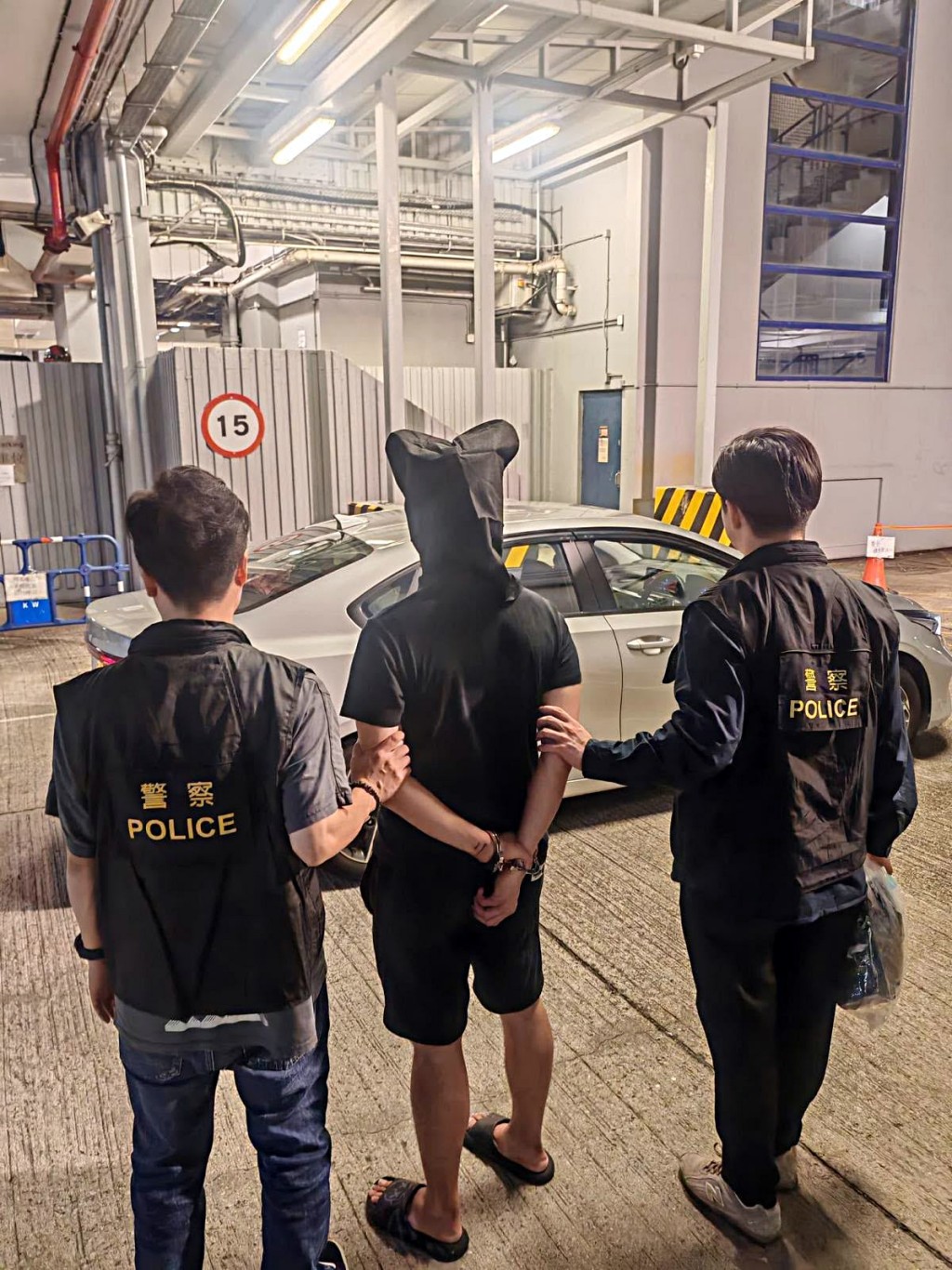 警方拘捕「史迪仔」。警方提供 警方拘捕「史迪仔」。警方提供