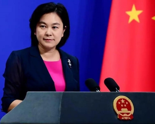 華春瑩反諷彭斯的言論是指手劃腳。資料圖片