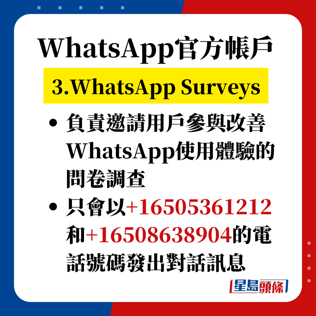 WhatsApp官方帳戶3. WhatsApp Surveys