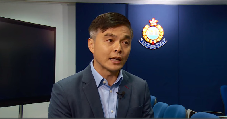 他指,「傳媒聯絡隊」最大武器只是身邊的揚聲器。影片截圖