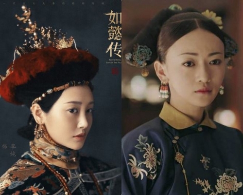 魏瓔珞令妃。《如懿傳》李純(左)、《延禧》吳謹言(右)