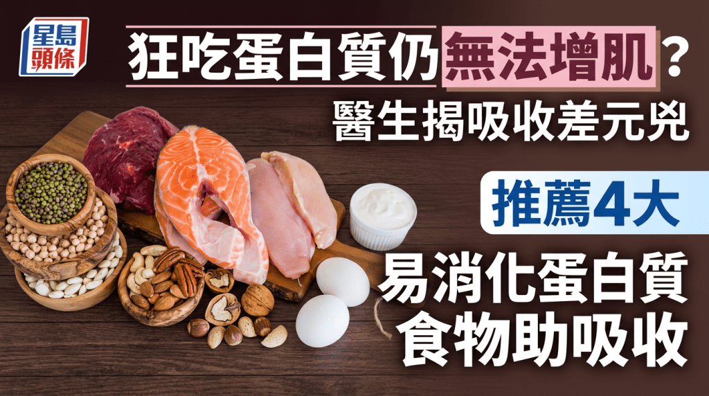 狂吃蛋白質仍無法增肌？醫生揭吸收差元兇 推薦4大易消化蛋白質食物助吸收
