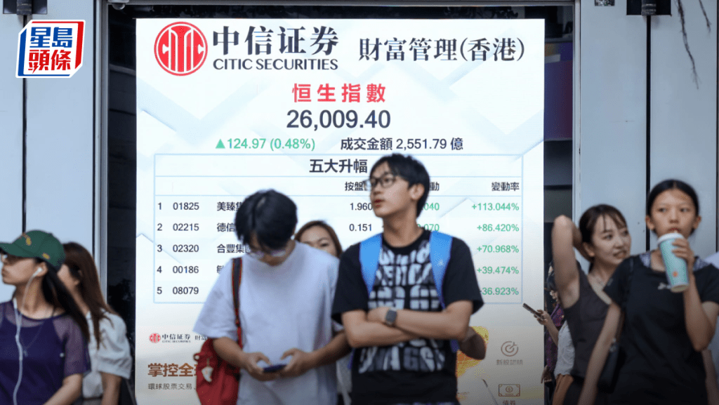 恒指升124點 企上兩萬六 阿里飆7%領漲 專家：已到大阻力｜港股收市