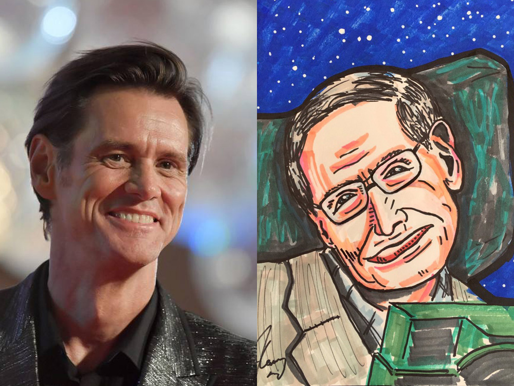 占基利透過畫作悼念霍金。