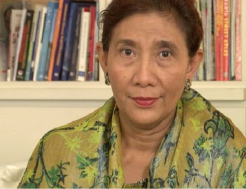 印尼海洋漁業部長蘇西（Susi Pudjiastuti）。網上圖片