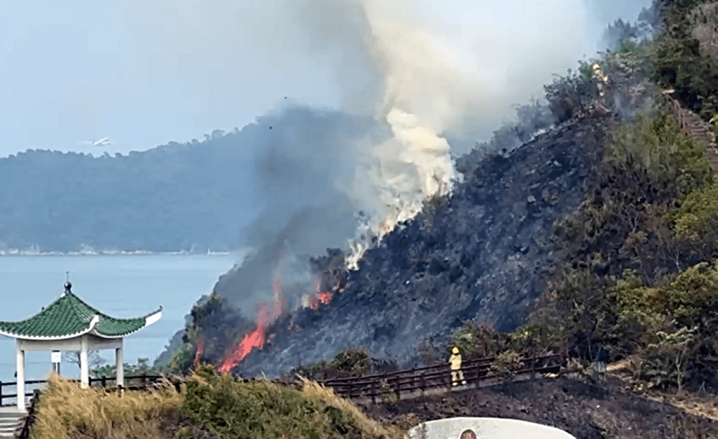 消防到場撲救。網片截圖