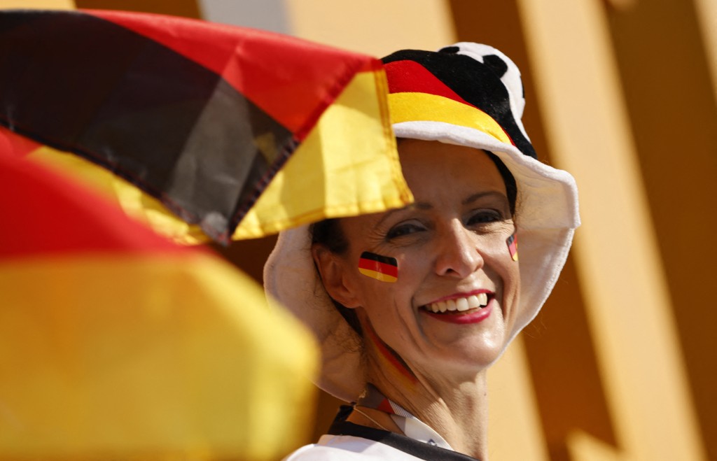 德國熱情女球迷。Reuters