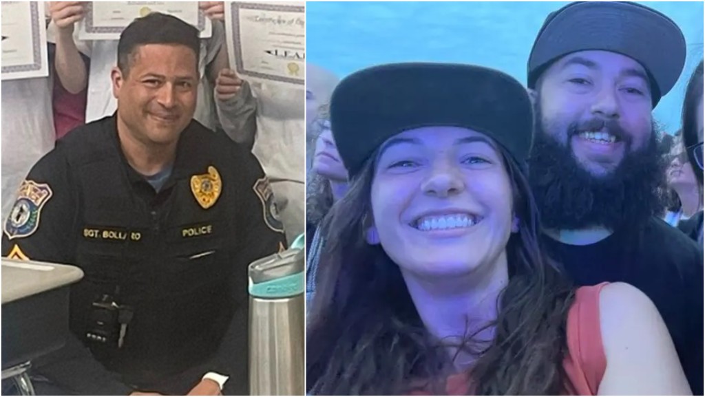 被指瀆職的警員博拉羅(左)與槍擊死者塞曼奇克(中)和韋伯。 Facebook