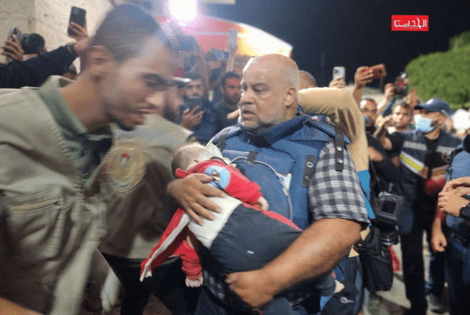 半島電視台記者達赫杜赫4名家人在以軍空襲加沙難民營期間罹難。網上圖片