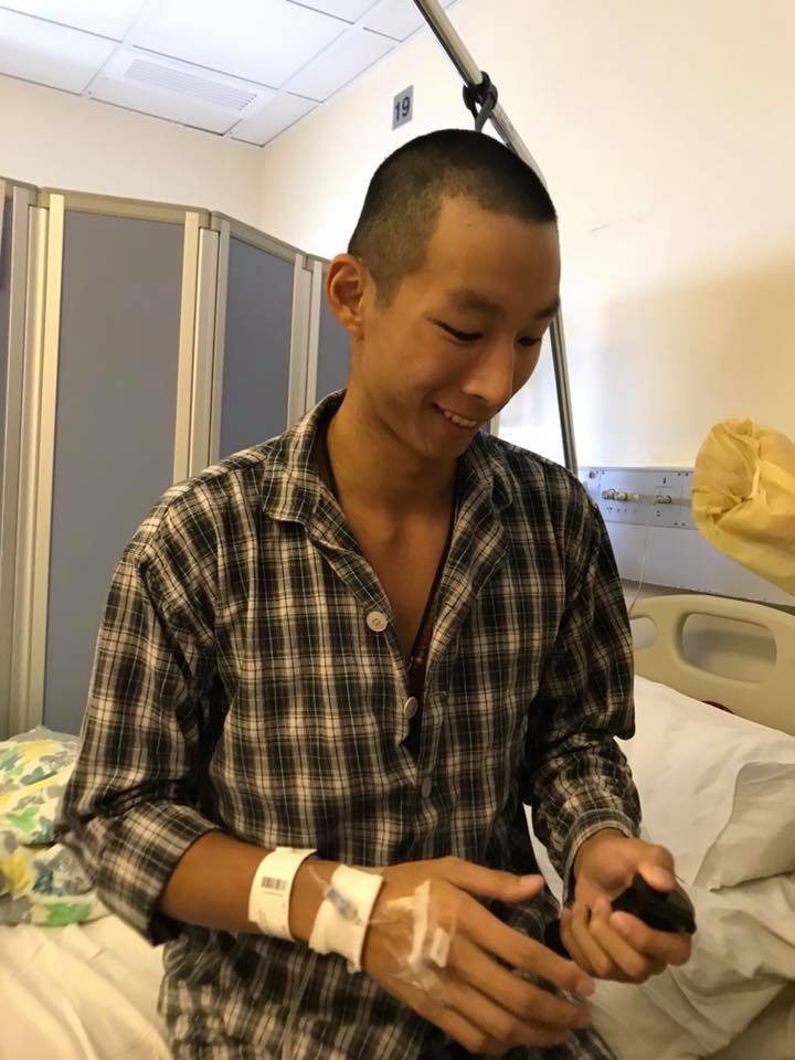 劉梓浩去年接受治療。劉梓浩FB