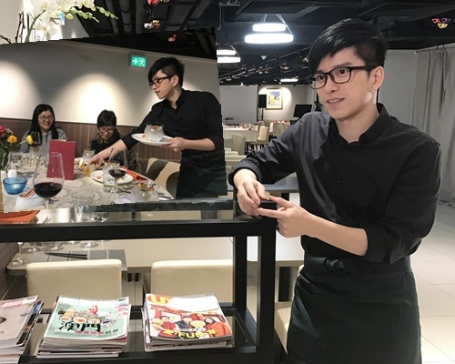 阿博像暖男般細心又體貼,令到女客人大為讚賞 。