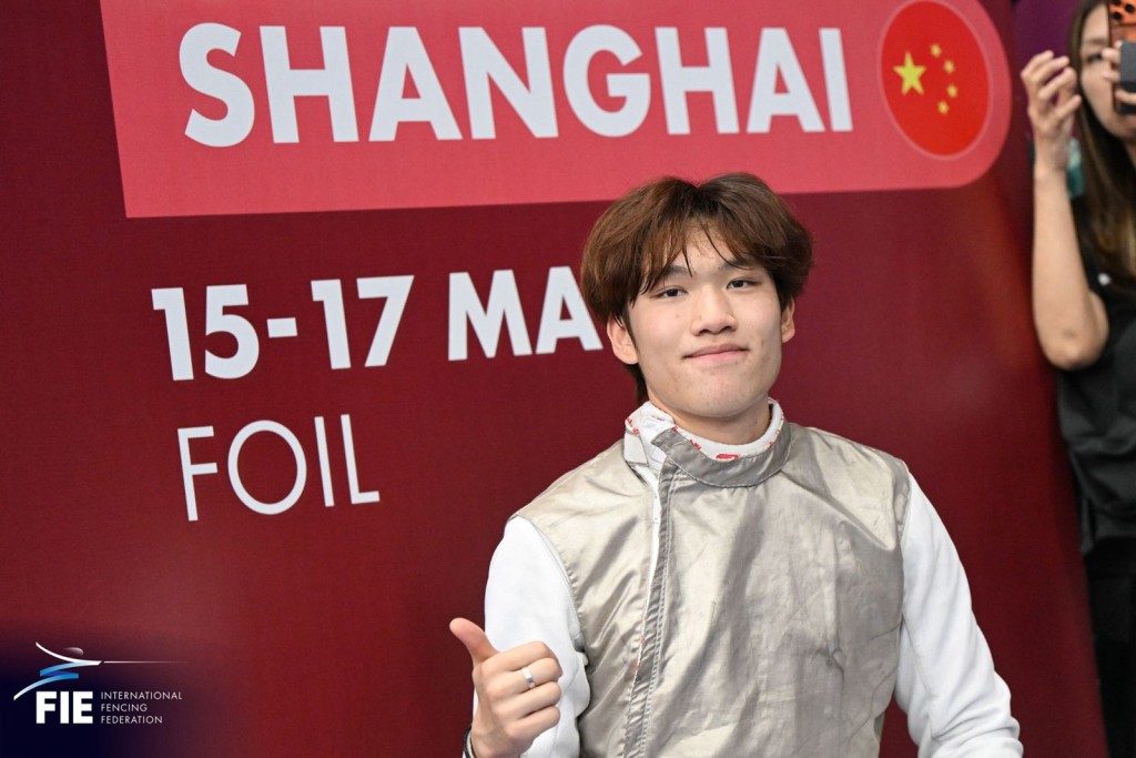 林浩朗在成人組的FIE比賽也很不錯，下一步目標是突破正賽64強。FIE圖