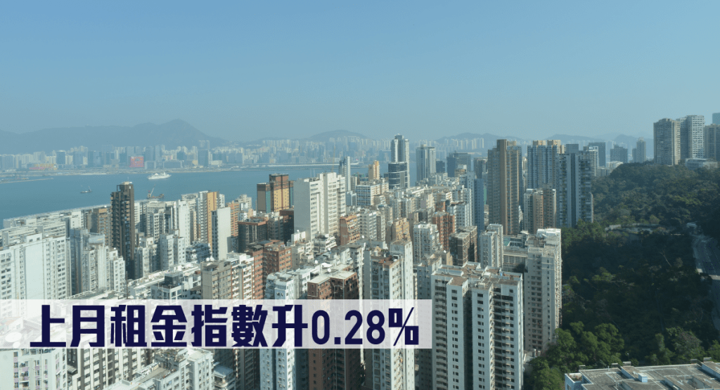 上月租金指數升0.28%