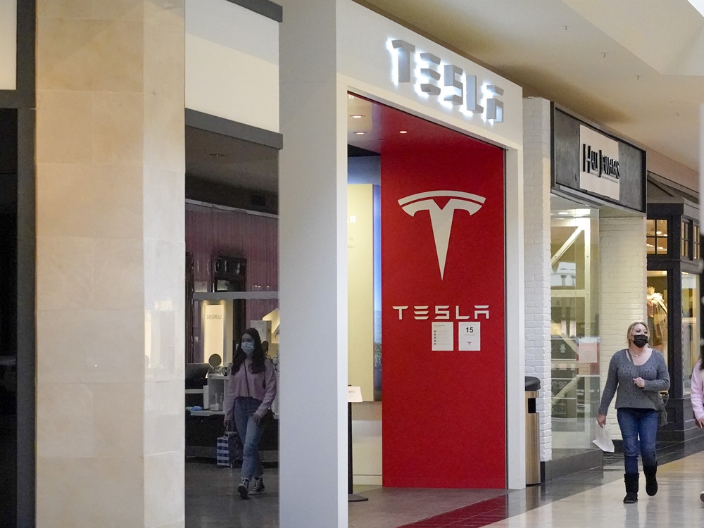 Tesla股價近年持續上升。AP資料圖片