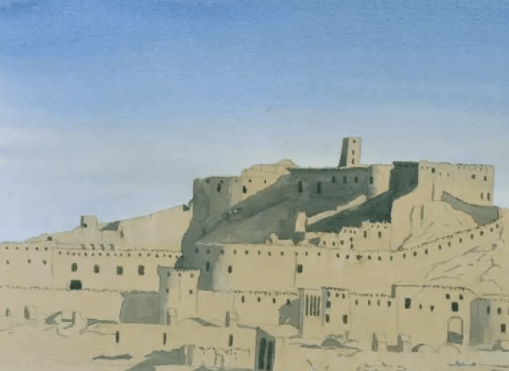 2004年繪畫的約旦安曼城堡