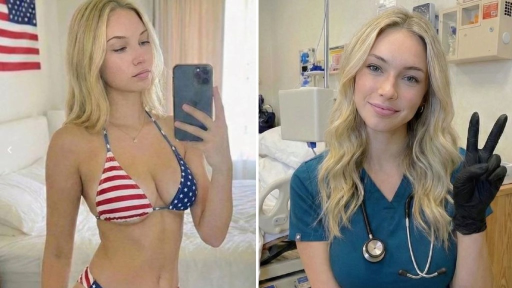 印度男靠人工智能製作性感網美護士Emily Hart。facebook