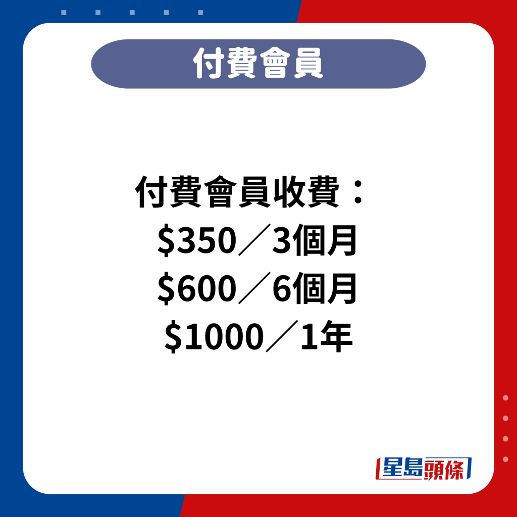 付款会员收费