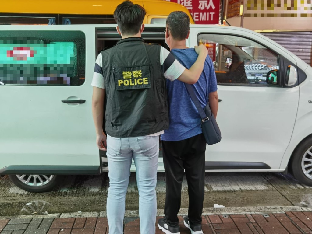 警拘男子。警方圖片