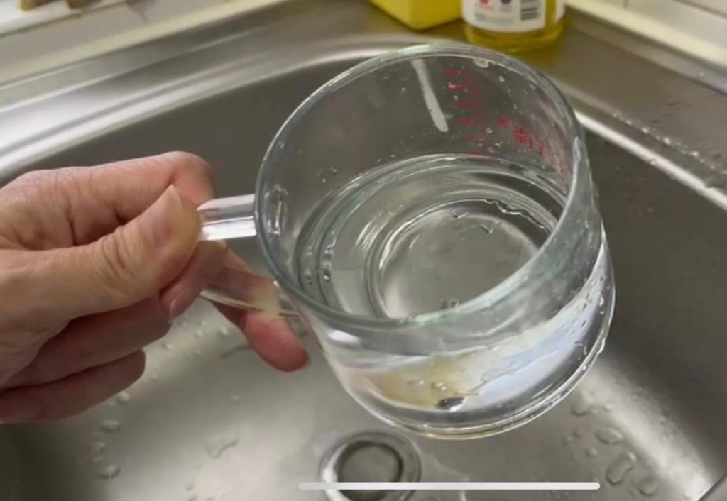 水務署稱經派員上門接觸住戶,現場目測食水水質清澈。水務署FB 水務署稱經派員上門接觸住戶,現場目測食水水質清澈。水務署FB