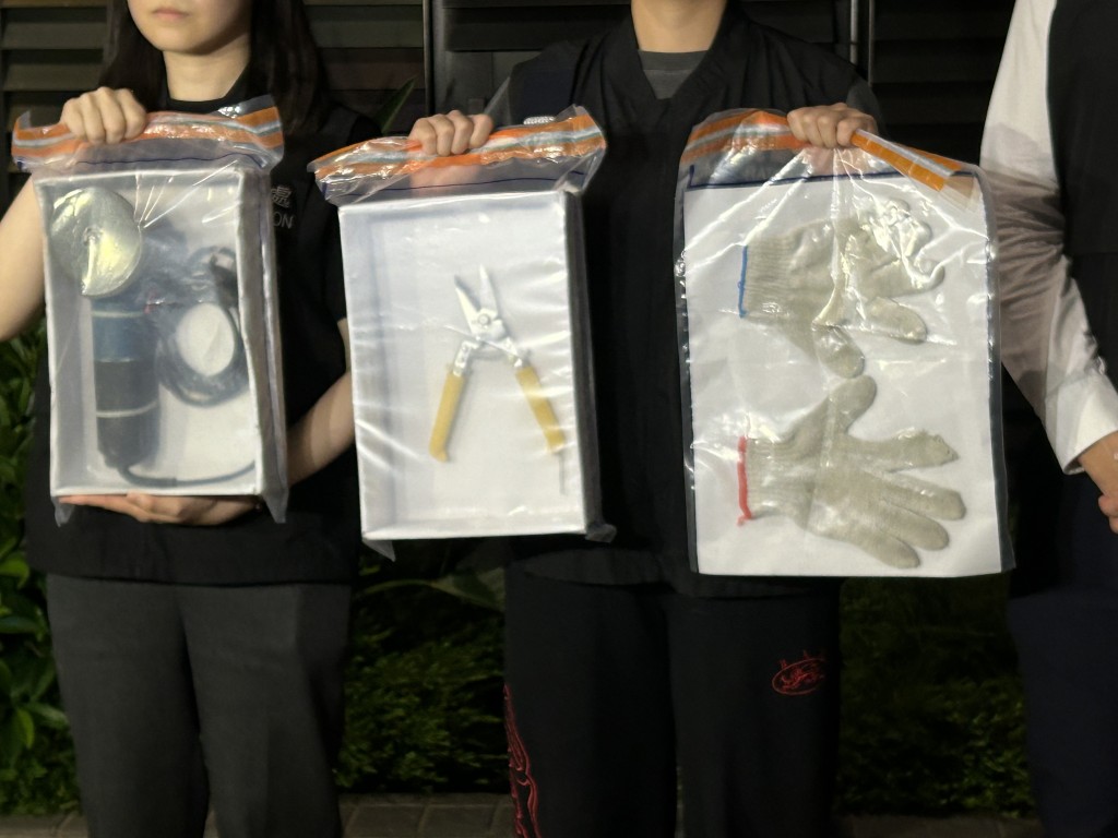 被捕人所使用的裝修工具。