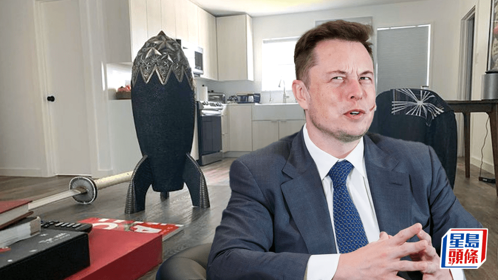 馬斯克簡陋住所曝光 母親留宿睡車房 客廳放火箭雕塑與武士刀 「浴室僅一條毛巾」
