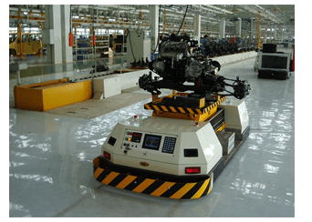 中興的南京工廠利用了5G操作AGV小車自動配送物料，以互聯生產環境內機械人協作，遠程交互應用。