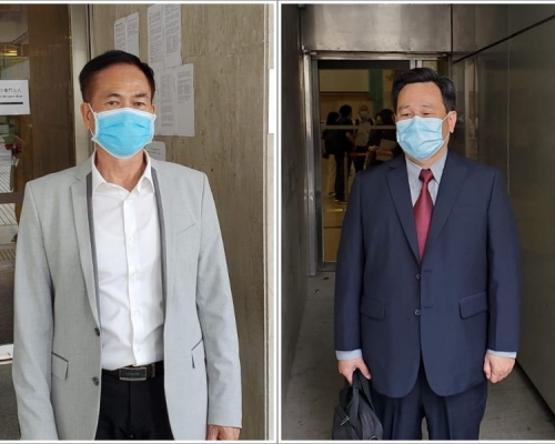 吳耀明(左)及蔡國強(右)。