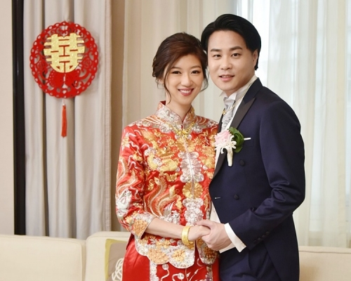 容海恩上月與袁彌昌結婚。資料圖片